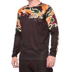 100 Percent R-Core Long Sleeve Jersey - Blue/Yellow -Deals Sport Gilet Store 100R CoreJerseyCamo