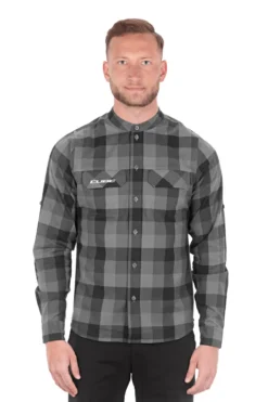 Cube Long Sleeve Work Shirt - Grey Check