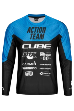 Cube Edge Round Neck Long Sleeve Jersey - Black/Orange -Deals Sport Gilet Store 11144 1 1