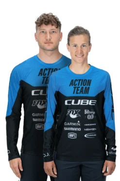Cube Edge Round Neck Long Sleeve Jersey - X Action Team -Deals Sport Gilet Store 11144 2