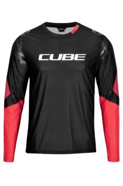 Cube Edge Round Neck Long Sleeve Jersey - Black/Orange -Deals Sport Gilet Store 11481 1 1