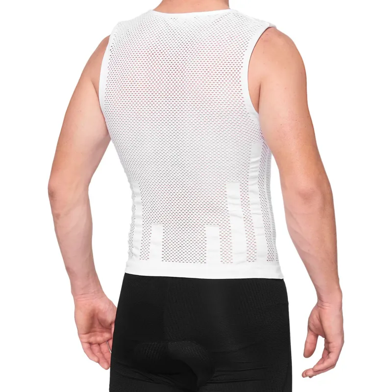 100 Percent Zephyr Cooling Tank Sleeveless Base Layer - White 3 100 Percent Zephyr Cooling Tank Sleeveless Base Layer - White