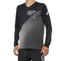 100 Percent R-Core X Men's Long Sleeve Jersey - Black/Slate Blue