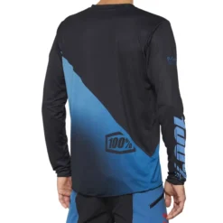100 Percent R-Core X Men's Long Sleeve Jersey - Black/Slate Blue -Deals Sport Gilet Store 40000 00005 2
