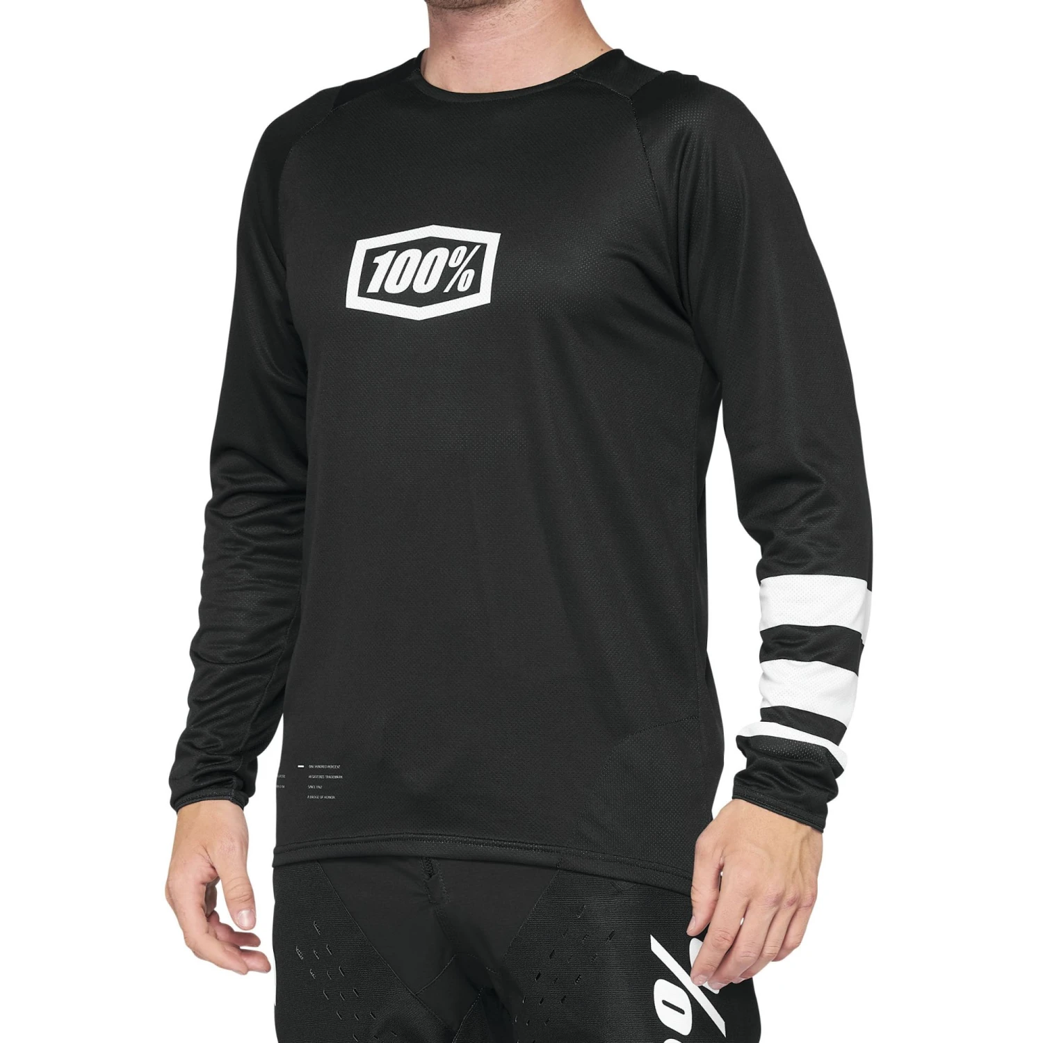 100 Percent R-Core Men's Long Sleeve Jersey - Black/Racer Red 4 100 Percent R-Core Men's Long Sleeve Jersey - Black/Racer Red - Image 2