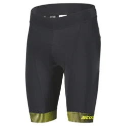 Scott RC Team Men's Lycra Shorts - Black/Sulphur Yellow -Deals Sport Gilet Store 4031335024