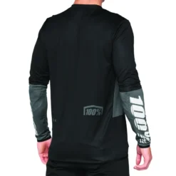 100 Percent R-Core X Long Sleeve Jersey - Charcoal/Black -Deals Sport Gilet Store 41002 052 2