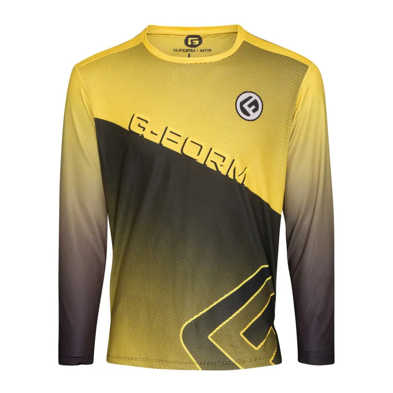 G-Form Podium Men's Long Sleeve Jersey - Race Yellow/White 5 G-Form Podium Men's Long Sleeve Jersey - Race Yellow/White - Image 3