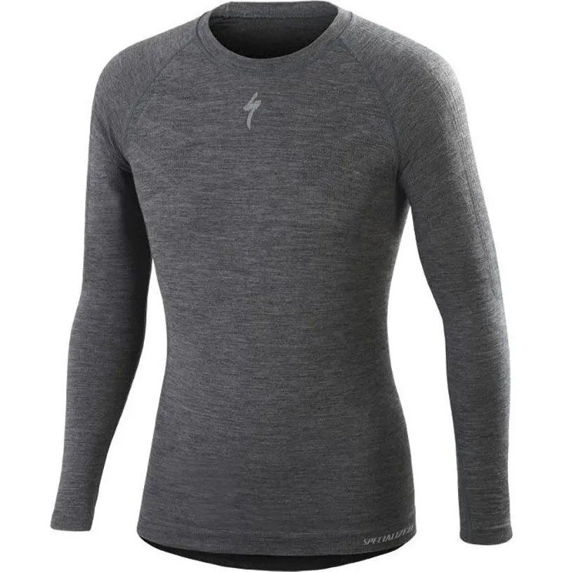 Specialized Merino Underwear Long Sleeve Base Layer - Grey 3 Specialized Merino Underwear Long Sleeve Base Layer - Grey