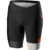 Castelli Free Tri Shorts - Black/Grey/Brilliant Orange