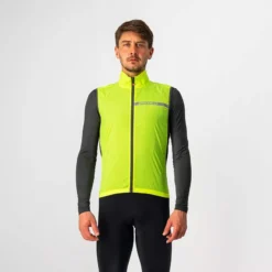 Deals Sport Gilet Store 15 Castelli Squadra Stretch Men's Cycling Vest - Yellow Fluo/Grey