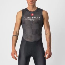 Castelli Pro Mesh Men's Sleeveless Base Layer - Silver Grey -Deals Sport Gilet Store CS220330101 1 1