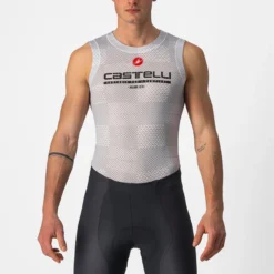 Castelli Pro Mesh Men's Sleeveless Base Layer - Silver Grey -Deals Sport Gilet Store CS220338701 1