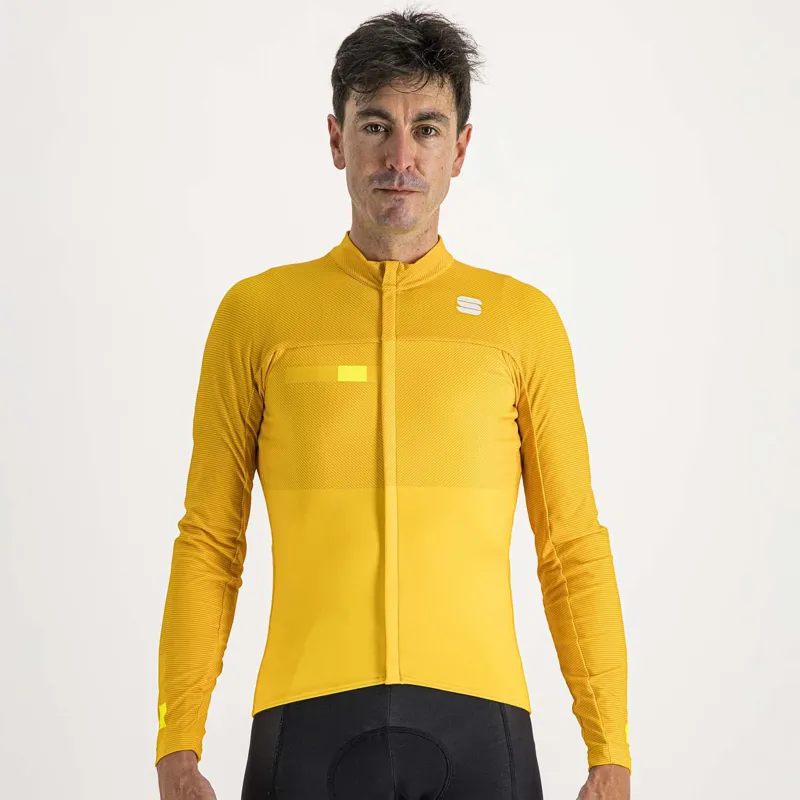 Sportful BodyFit Pro Thermal Men's Long Sleeve Jersey - Yellow/Yellow Fluo 3 Sportful BodyFit Pro Thermal Men's Long Sleeve Jersey - Yellow/Yellow Fluo