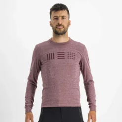Sportful Giara Men's Long Sleeve Technical T-Shirt - Red Wine