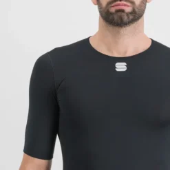 Sportful Midweight Men's Short Sleeve Base Layer - Black -Deals Sport Gilet Store SF21551BLK4