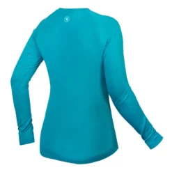 Endura BaaBaa Blend Women's Long Sleeve Baselayer - Paific Blue -Deals Sport Gilet Store e6165bp back lg