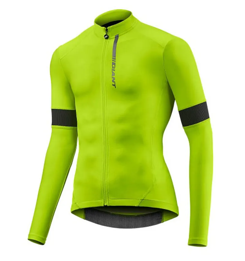 Giant Illume Mid-Thermal Long Sleeve Jersey - Neon Yellow 4 Giant Illume Mid-Thermal Long Sleeve Jersey - Neon Yellow - Image 2