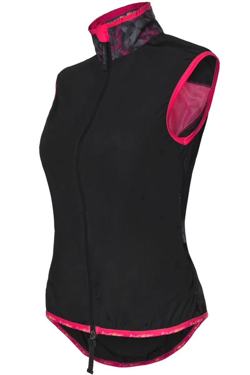 Funkier Cobina Womens Windbreaker Gilet - Black/Pink 5 Funkier Cobina Womens Windbreaker Gilet - Black/Pink - Image 3