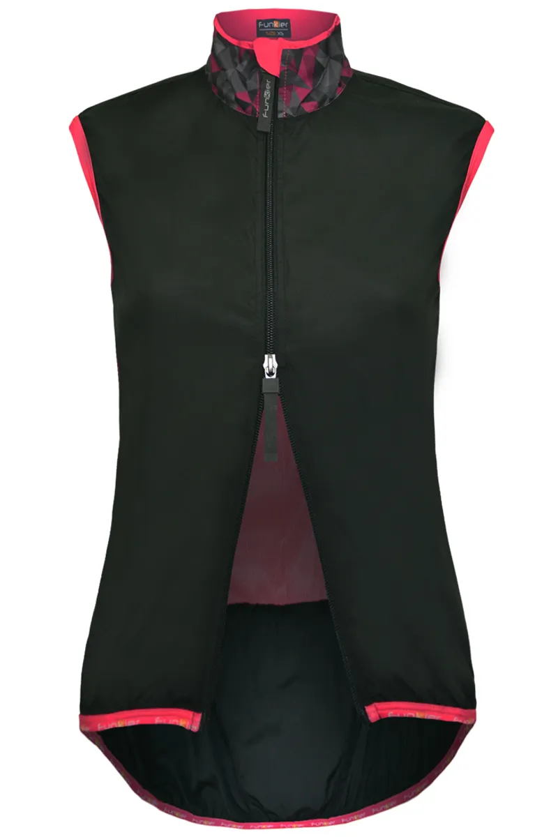 Funkier Cobina Womens Windbreaker Gilet - Black/Pink 4 Funkier Cobina Womens Windbreaker Gilet - Black/Pink - Image 2