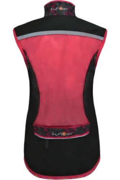 Funkier Cobina Womens Windbreaker Gilet - Black/Pink
