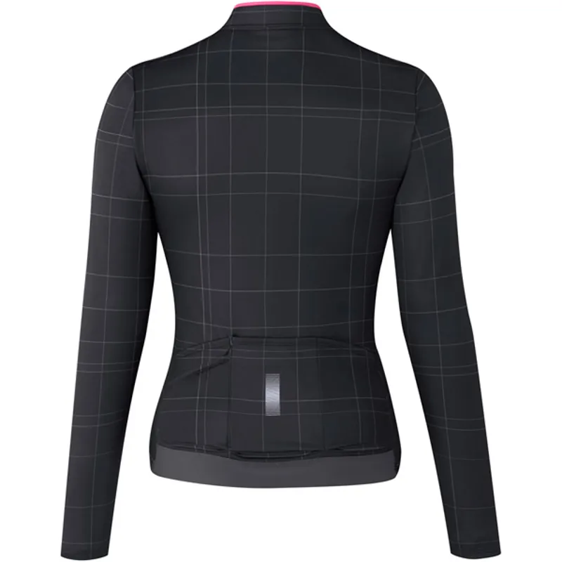Shimano Kaede Women's Thermal Long Sleeve Jersey - Black 5 Shimano Kaede Women's Thermal Long Sleeve Jersey - Black - Image 3